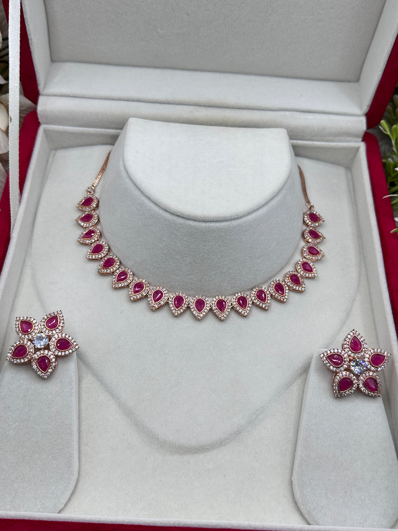 Shaifa American Diamond Necklace Set