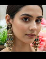 Load image into Gallery viewer, Elephant Victorian jhumki earrings