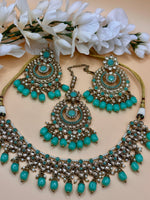 Load image into Gallery viewer, Keisha Mint green Color Indian Choker Set
