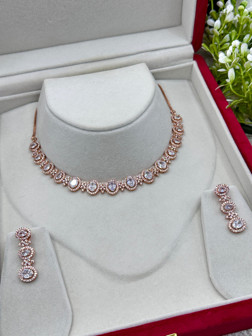 American Diamond Necklace Set