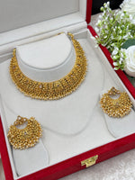 Load image into Gallery viewer, Laxmi Antique Gold Platted Necklace
