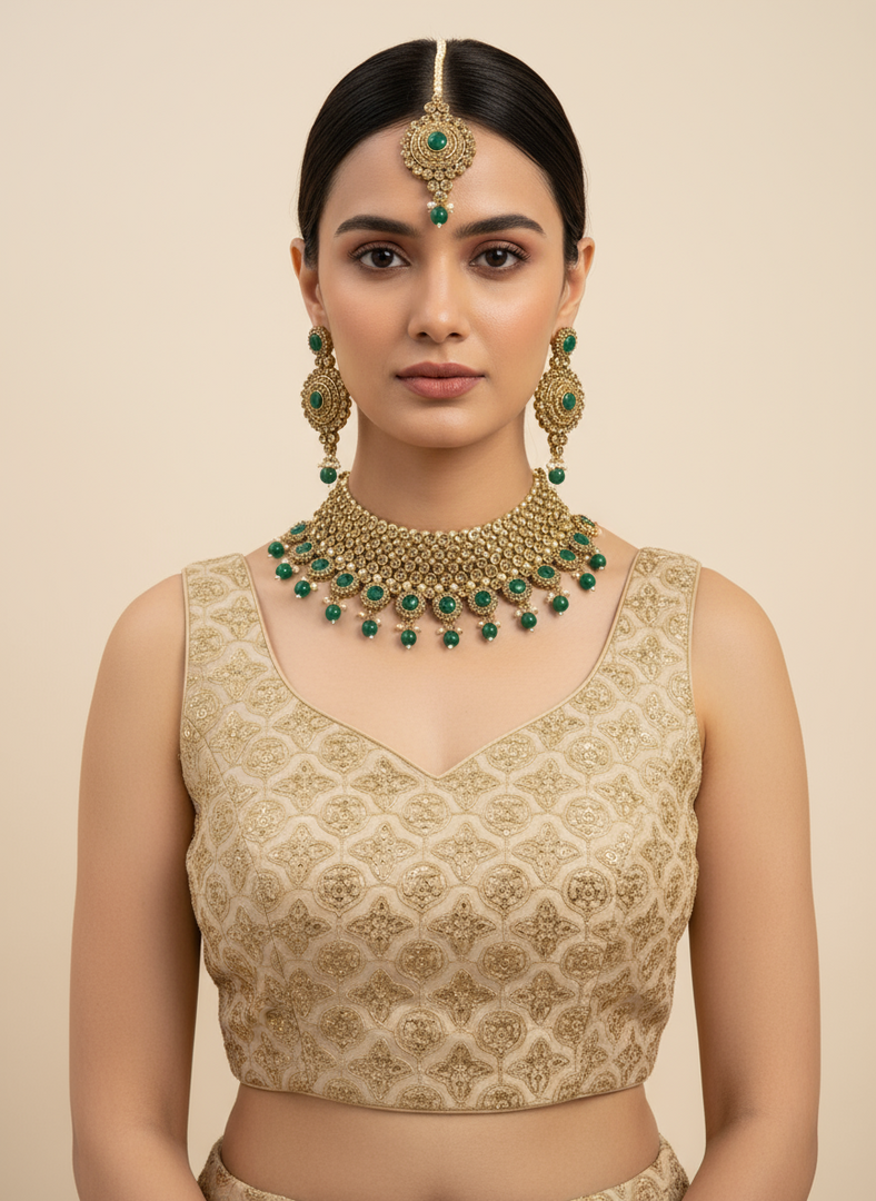 Rupasi Antique Gold choker set