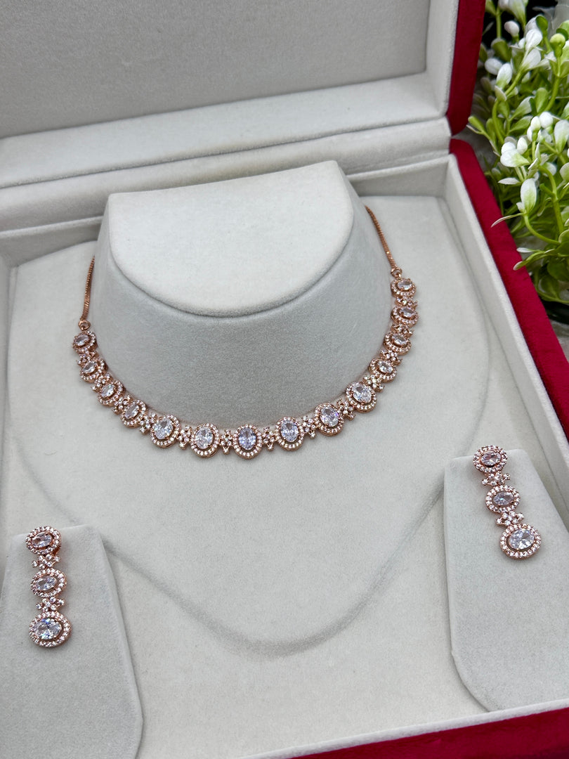 American Diamond Necklace Set