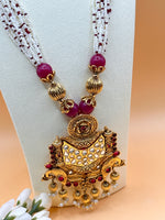 Load image into Gallery viewer, Rani Color Matte Gold Necklace Set
