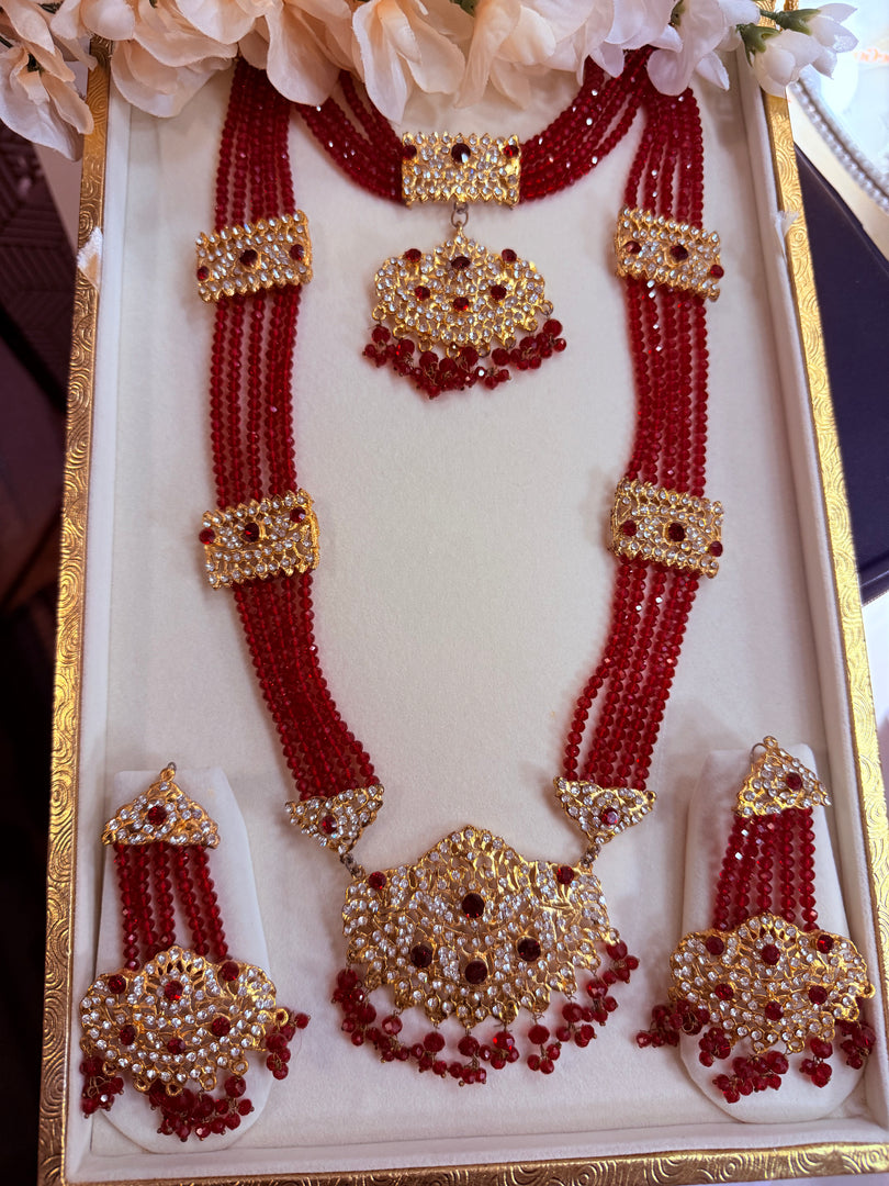 Chandani Red pakistani Bridal Set