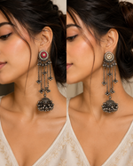 Load image into Gallery viewer, Kashmiri Oxidized jhumki