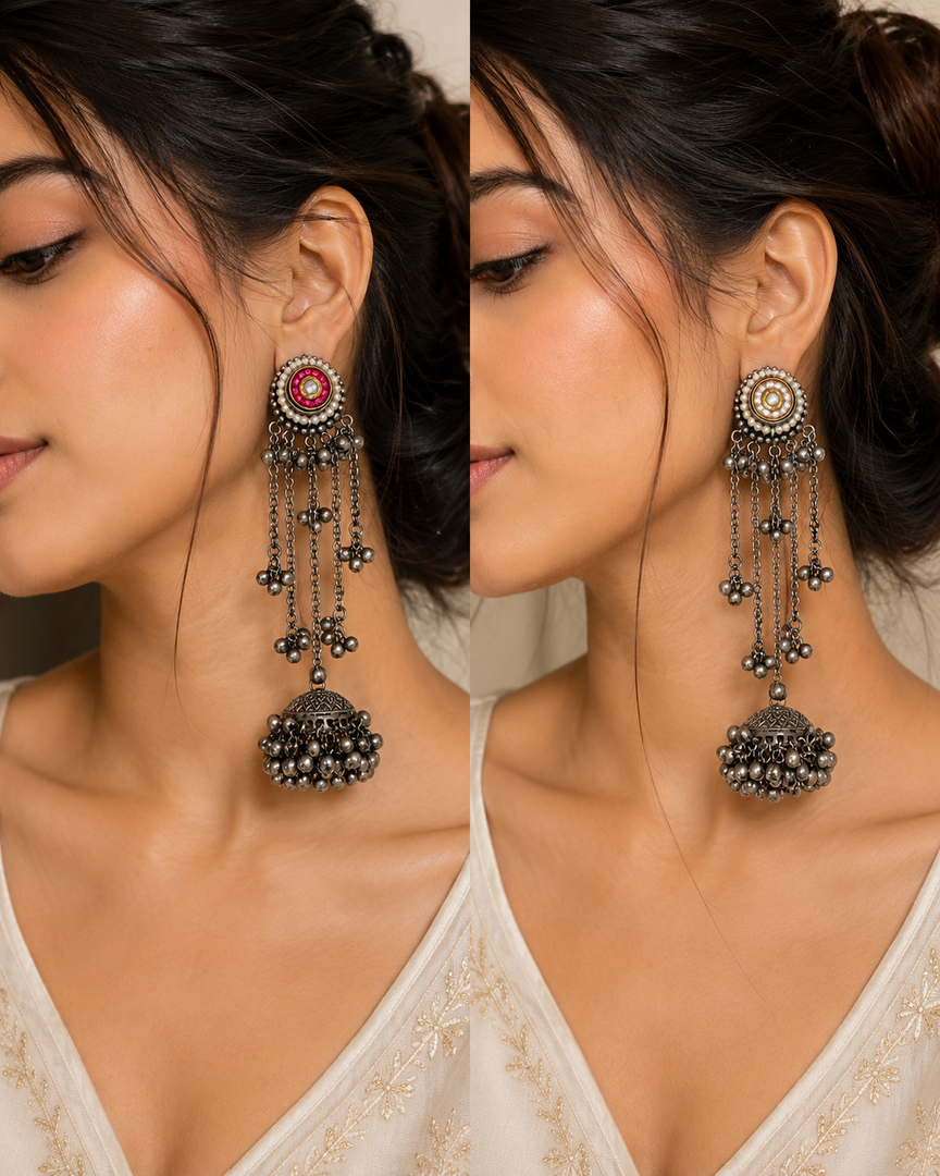 Kashmiri Oxidized jhumki