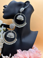 Load image into Gallery viewer, Round Drop Polki Jhumki Earring