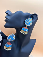 Load image into Gallery viewer, Kundan drop Jhumka’s
