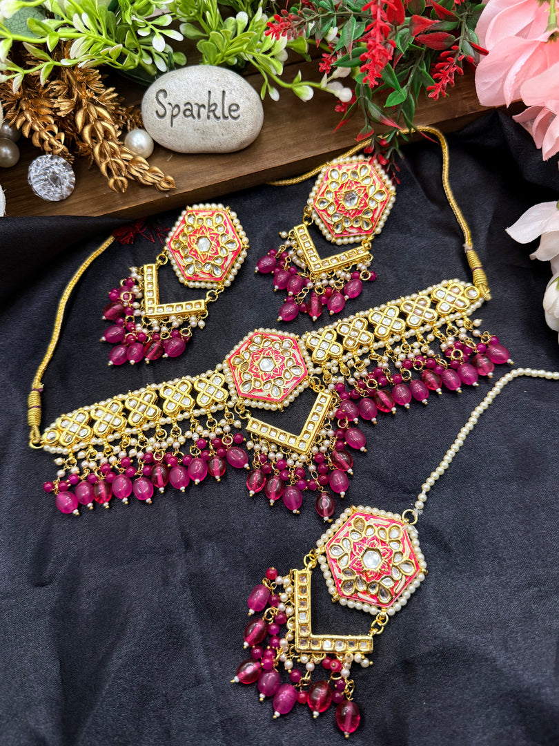 Shiya Kundan choker Set