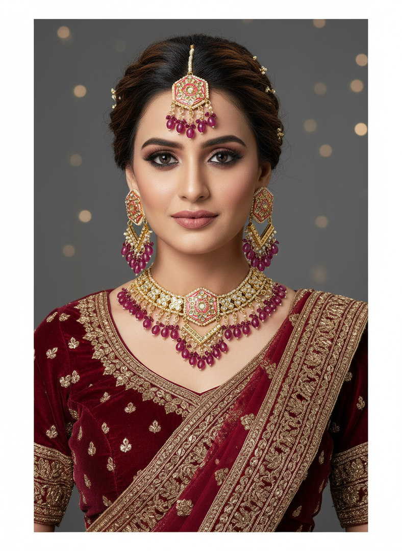 Shiya Kundan choker Set