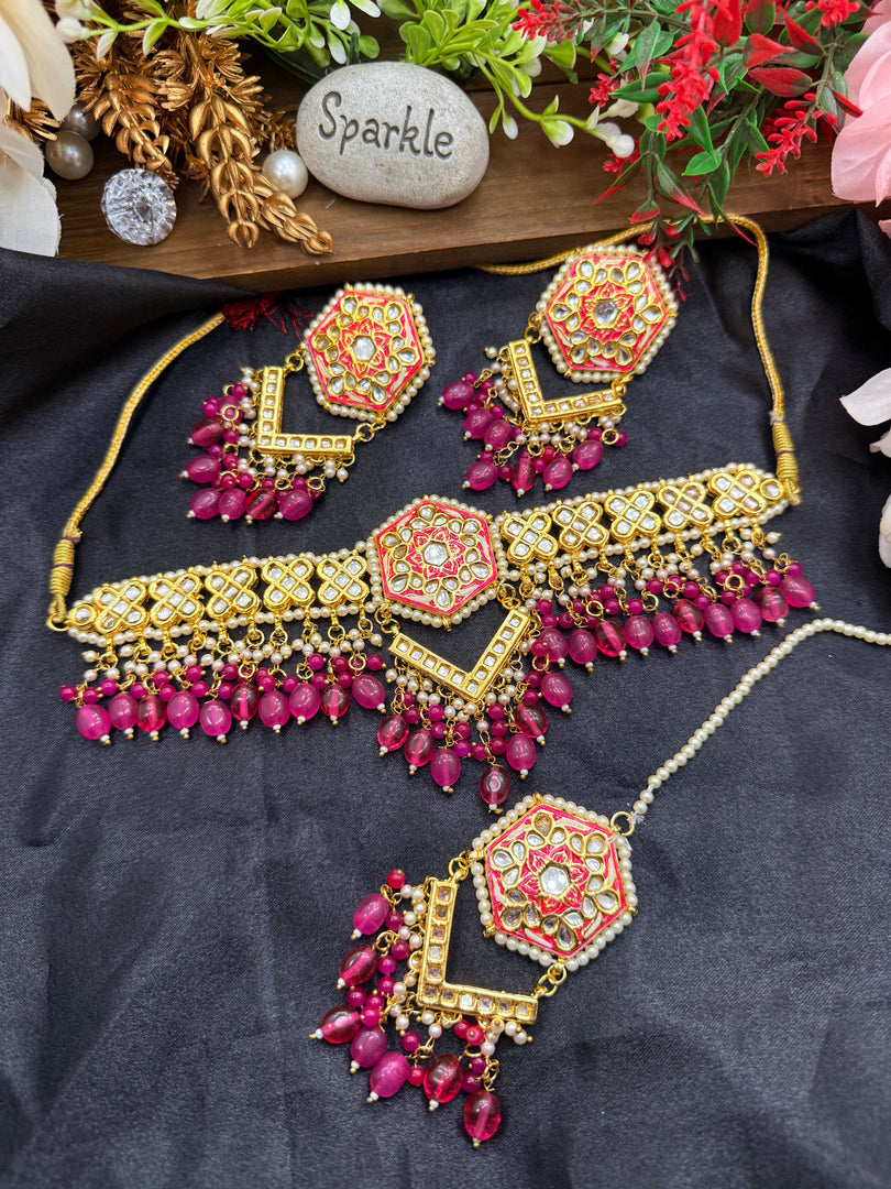 Shiya Kundan choker Set