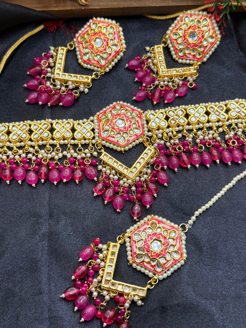 Shiya Kundan choker Set