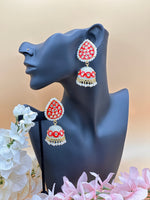 Load image into Gallery viewer, Kundan drop Jhumka’s
