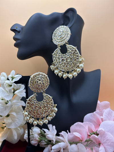 Kundan Oversized Indian earring