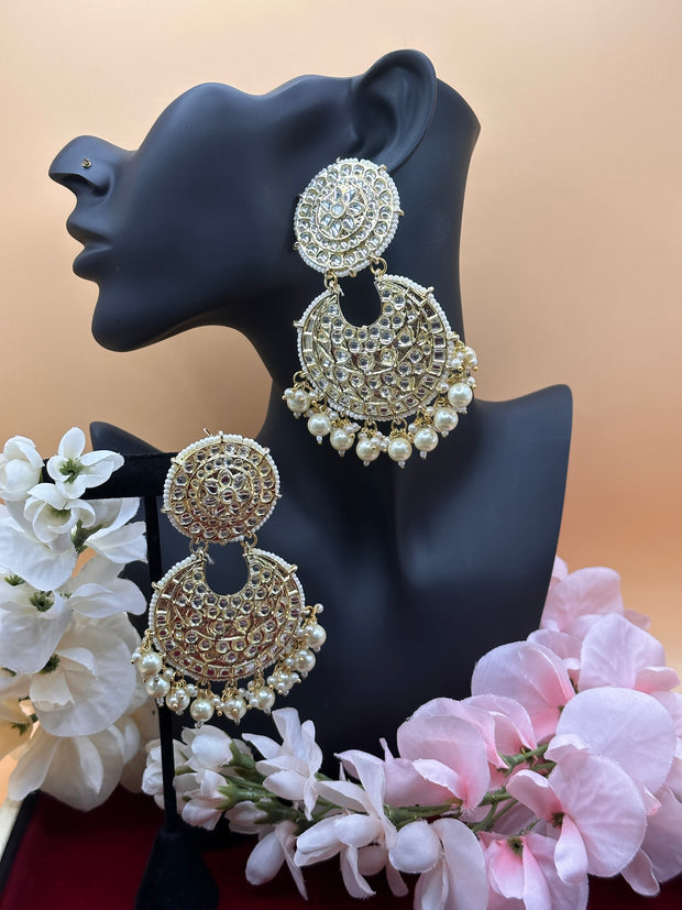 Kundan Oversized Indian earring