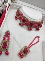 Load image into Gallery viewer, Ruby color Choker Set
