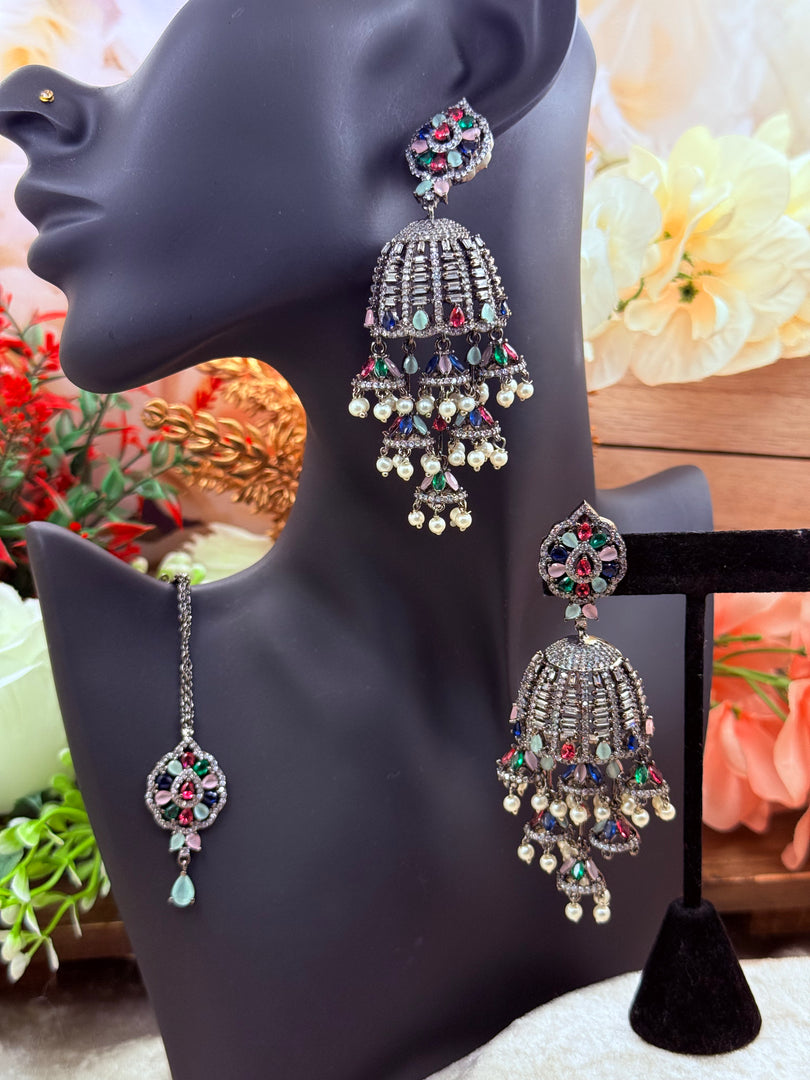 शाना अमेरिकन डायमंड टिक्का सेट