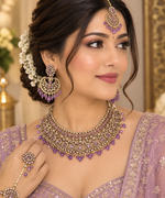 Load image into Gallery viewer, Meher lavender Necklace set
