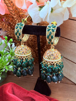 Load image into Gallery viewer, Jaslin Polki Jhumka Earrings