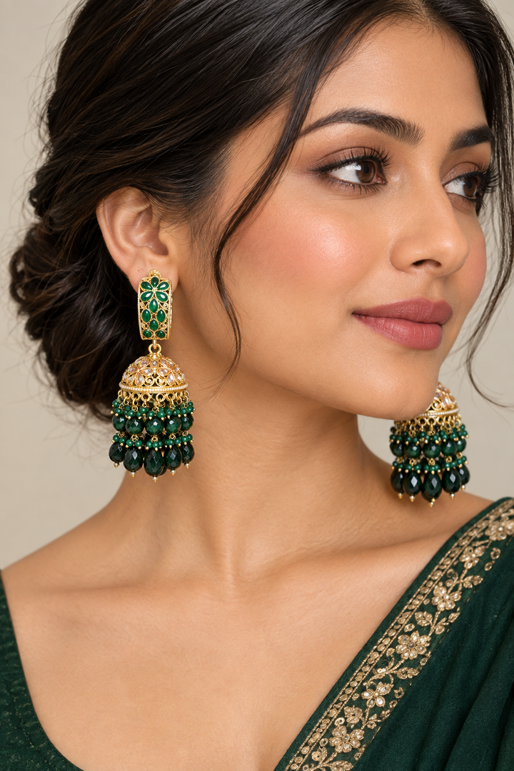 Jaslin Polki Jhumka Earrings