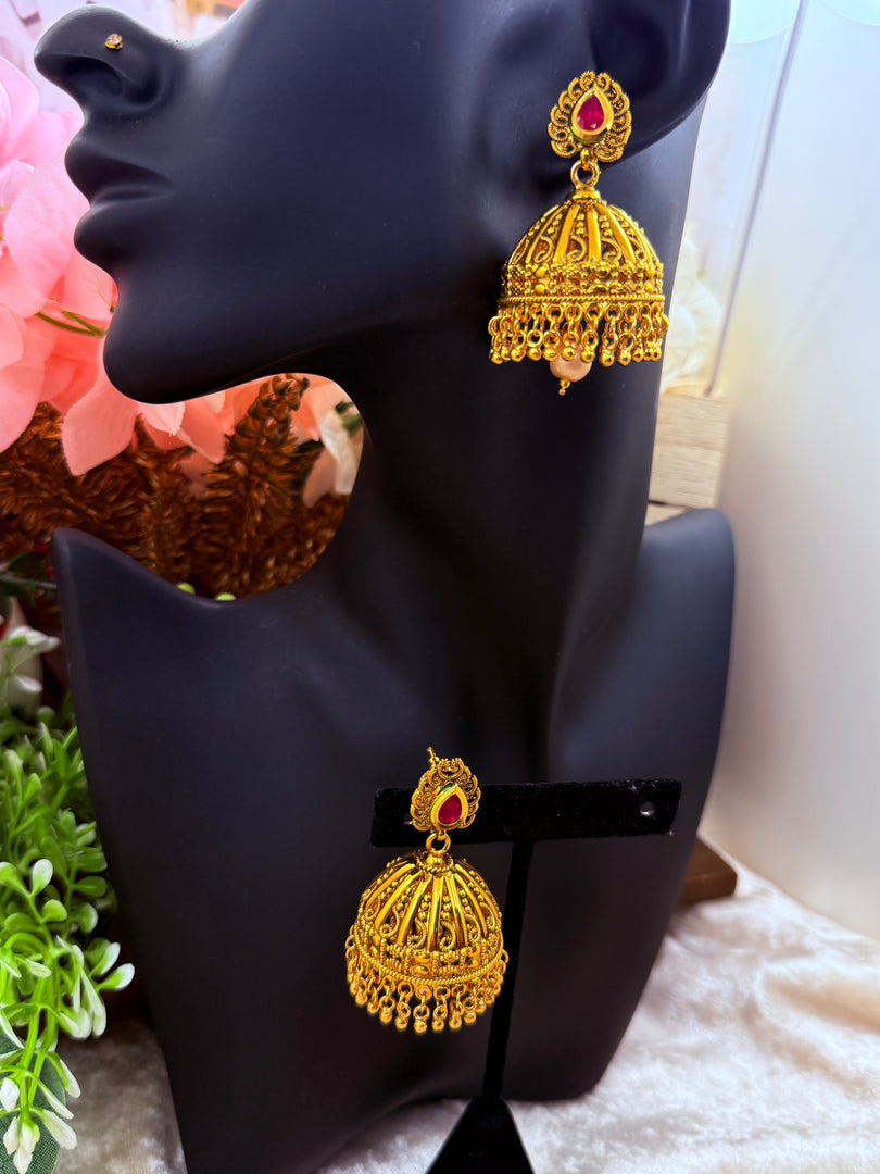 Gold plated jhumki