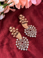 Load image into Gallery viewer, RoseGold Trending American Diamond Earrings