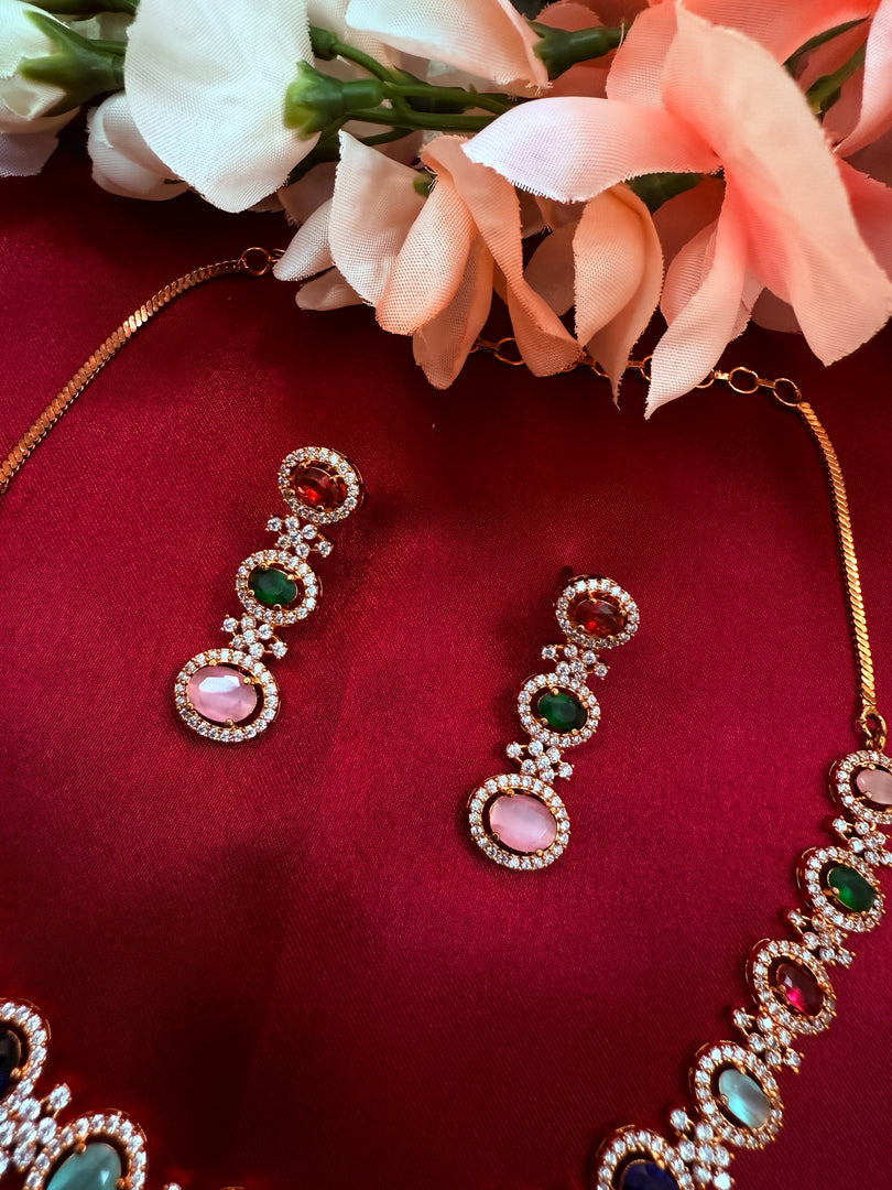 American Diamond Necklace Set