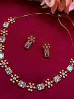 Load image into Gallery viewer, Melissa American Diamond RoseGold Set with Adjustable size String or chain