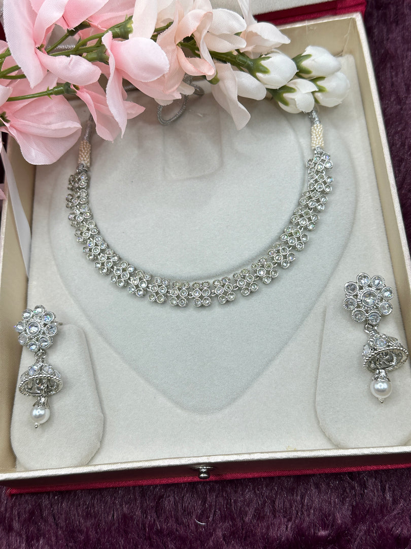 Radisha Polki Silver Set