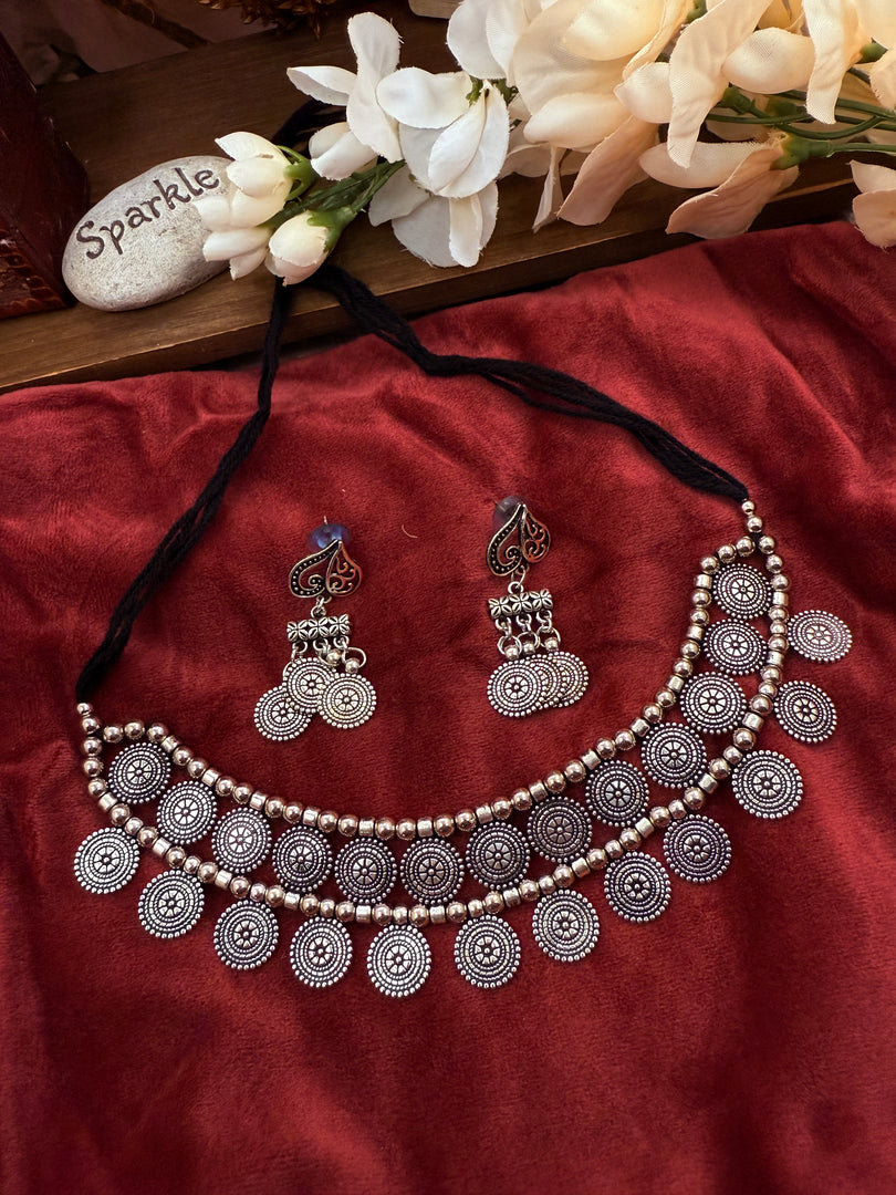 Imali Antique choker Silver Set