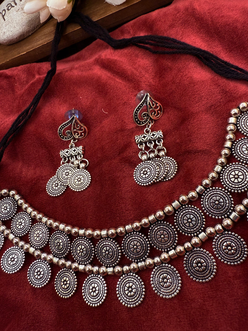 Imali Antique choker Silver Set