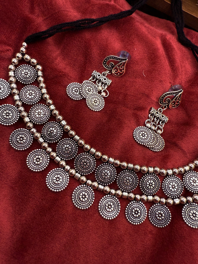 Imali Antique choker Silver Set