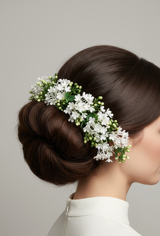 गजरा हेयर फ्लोरल हेयर एक्सेसरीज