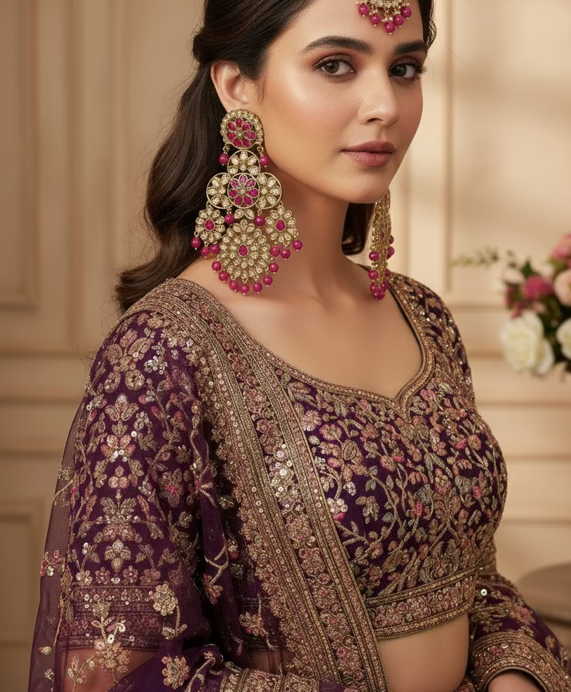 पोल्की ओवरसाइज़्ड टिक्का सेट