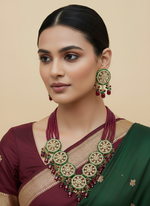 Load image into Gallery viewer, मानवी इंडियन पोल्की माला सेट