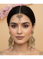 Load image into Gallery viewer, शनीज़ा बेबी पिंक पोल्की टीका सेट