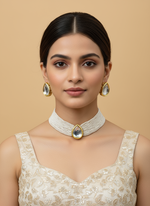 Load image into Gallery viewer, अनुराधा कुन्दन चोकर सेट