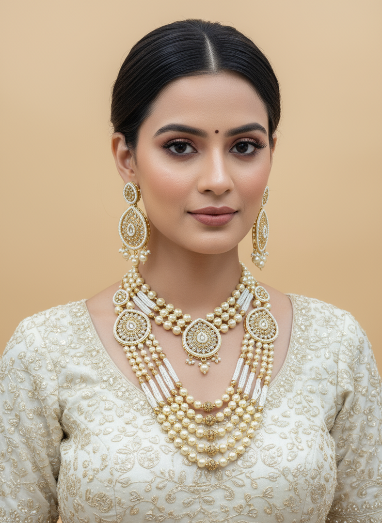 Long Mala with Indian Choker Combo