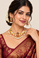 Load image into Gallery viewer, डोली बारात मीनाकारी हार सेट