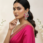 Load image into Gallery viewer, Floral Oversized Indian Earrings