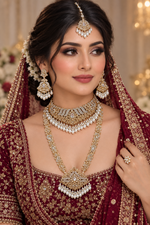 Load image into Gallery viewer, pakistani Golden Bridal Set