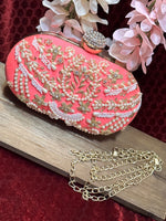 Load image into Gallery viewer, Pink Golden Clutch
