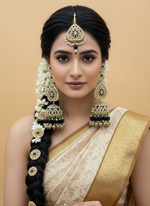 Load image into Gallery viewer, उच्च गुणवत्ता स्टेटमेंट पोल्की टीका इयररिंग सेट