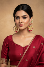 Load image into Gallery viewer, Meenakari Kundan Indian Earrings