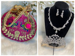 Load image into Gallery viewer, Prom accessories ( crown &amp; Necklace earring &amp; potali purse  )