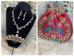 Load image into Gallery viewer, Prom accessories ( crown &amp; Necklace earring &amp; potali purse  )