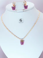 Load image into Gallery viewer, Butterfly Chain Earring Set - Affinity Giya
