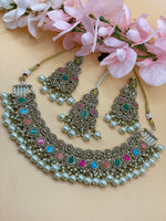 Load image into Gallery viewer, Noor Multi Color Choker Set