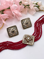 Load image into Gallery viewer, Aaina Simply Mirror Indian Choker Set
